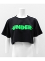 【UNDER ANAP】メタリック袖ロゴトップス【別売りSETUP】/ブラック(027)