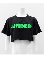 【UNDER ANAP】メタリック袖ロゴトップス【別売りSETUP】/ブラック(027)