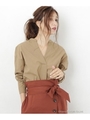 【WEB限定】スキッパーボリュームシャツ/ベージュ