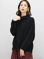 【WEB限定】ルーズシルエットモールニット/ブラック