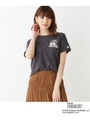 【WEB限定あり】【Champion】スヌーピー×チャンピオンTシャツ/ブラック(019)