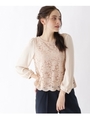 【WEB限定サイズ(LL)あり】ストレッチレースブラウス/ベージュ(052)