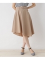 【WEB限定サイズ(LL)あり】ラウンドヘムカラースカート/ベージュ(052)