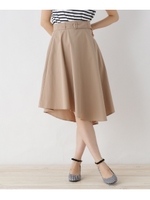 【WEB限定サイズ(LL)あり】ラウンドヘムカラースカート/ベージュ(052)