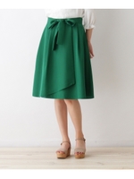 【WEB限定サイズ(SS・LL)あり】ラップ風スカート/グリーン(022)