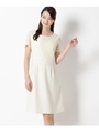 【WEB限定サイズ】【洗える】ストレッチドビーワンピース/ライトベージュ(051)