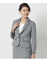 【WEB限定サイズ有り】モールラメツイードジャケット/ブラック(119)