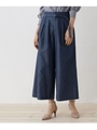 【WEB限定プライス】【WEB限定サイズ(LLあり)】ワイドクロップトパンツ/ネイビー(093)