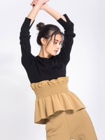 【emmi atelier】ファブリックドッキングトップス/BEG