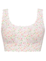 【スロギー】トリンプ ZERO FEEL カップ付きハーフトップ sloggi G046（プリント柄）/レッドx小花