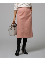 【洗える】エイトウェル　コーデュロイタイトスカート/ピンク(072)