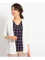 ◆【セット商品】チェックブラウス×カーディガンニット/アイボリー(004)