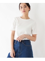 ◆【洗える】半袖ワッフルTシャツ/ホワイト(001)