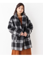 ◆アソート・チェックピーコート/ブラック(219)