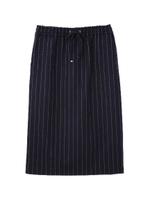 ◆大きいサイズ・洗える◆ストライプドロストスカート[Weekend Line]/ネイビーストライプ1(121)