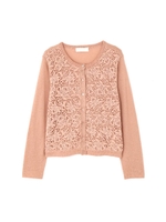 ◆大きいサイズ◆[WEB限定商品]ブリリアントレースカーディガン/ピンク(090)