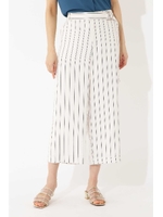 ◆大きいサイズ◆ストライプワイドパンツ/ホワイト1(031)