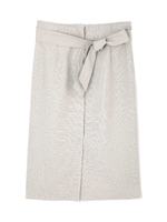 ◆大きいサイズ◆リネン調リネーラースカート/ベージュ(040)