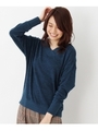 Ｖネックニットソー　プルオーバー/ブルー(092)