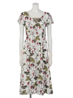 いちごプリントパイピングワンピース/WH