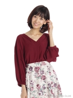 お袖2wayスキッパーBL/ワイン