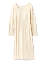 ふくれジャガードドレス/OWHT