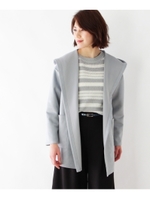 もちもちフェイクスエードコーディガン/ライトブルー(091)