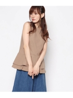 【Factor=】 イレヘムノースリーブトップス/ベージュ(005)