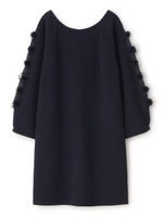 ウラキモウファーリボンワンピ/ネイビー