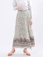 オールドタッチプリントマキシスカート/パターン2