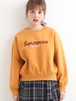 カラーロゴ刺繍プルオーバー/マスタード