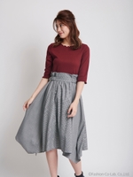 グラデ配色ニットワンピース/ミックス1