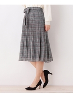 グレンチェックプリーツスカート/ホワイト(201)