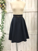 グログランタックスカート/紺