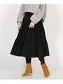 コーデュロイティアードスカート/ブラック(019)