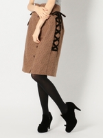 サイドレースアップタイトスカート/ブラウン