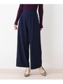 サイド釦ワイドパンツ/ネイビー(093)