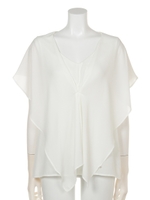 シフォンジョーゼットマルチウェイブラウス/オフホワイト