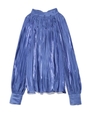 シャイニーギャザーブラウス/BLU
