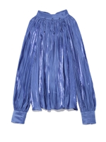 シャイニーギャザーブラウス/BLU