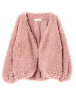 ショートボアボレロ/ピンク