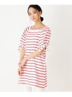 ジャガードボーダーワンピース/レッド(362)