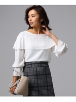 ジョーゼットフリルプルオーバー/ホワイト(002)