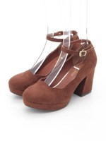 スカラップパンプス/ライトブラウン