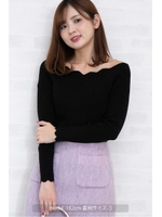 スカラネックニット/ブラック(010)