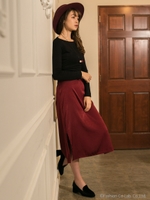 スリットハイウェストスカート/red