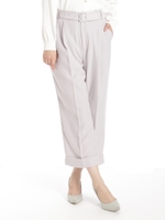 センタープレスストレートパンツ/グレー