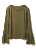 タックスリーブカットトップス/カーキ