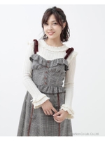 チェックビスチェ/ブラウン