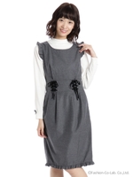 チェックレースアップタイトジャンスカ/チャコール